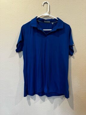 Women's Short Sleeve Polo Tee in Royal Blue